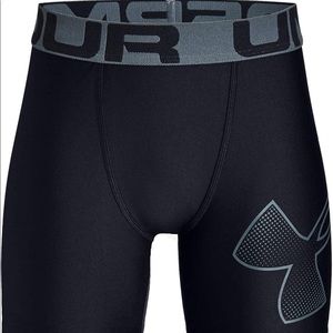 Under  Armour  Boy’s HeatGear Fitted Shorts Black/Pitch Gray Medium